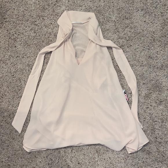 Caramela Peach Sleeveless Blouse Sz L - Picture 3 of 7